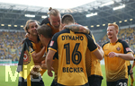 14.09.2020, Fussball DFB Pokal 2020/2021, 1. Runde, SG Dynamo Dresden - Hamburger SV, im Rudolf-Harbig-Stadion Dresden. Jubel Dresden zum Tor zum 2:0



