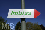 16.09.2020, Bad Wrishofen (Unterallgu), Schild zum Imbiss.