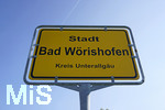 16.09.2020, Bad Wrishofen (Unterallgu), Ortsschild Stadt Bad Wrishofen