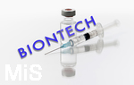 06.10.2020, Suche nach einem Corona-Impfstoff : Coronavirus Impfung, Symbolbild: Neuigkeiten ber die Deutsche Pharmafirma BIONTECH. Ein vom Mainzer Unternehmen Biontech entwickelter Corona-Impfstoffkandidat mit dem Wirkstoff BNT162b2 geht ab heute in den Zulassungsprozess. 