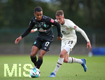 07.10.2020, Fussball Testspiel Saison 2020/2021, SV Werder Bremen - FC St. Pauli im Stadion Platz 11 Bremen. (L-R) Felix Agu (Werder Bremen), Christian Viet (FC St. Pauli)


