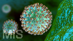 09.10.2020, Grafik, Corona-Virus Mikroskopische Ansicht, 
 
