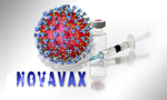09.10.2020, Symbolbild Impfstoff, mit Grafik, Corona-Virus Mikroskopische Ansicht, mit Impfstoff-Probe im Vordergrund. (Bildmontage) Der 