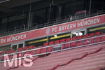 15.10.2020, Fussball DFB-Pokal 2020/2021, 1.Runde, 1.FC Dren - FC Bayern Mnchen, in der Allianz-Arena Mnchen.  Leere Sitze in der VIP-Tribne, die Vereinsbosse sind noch nicht herausgekommen.


