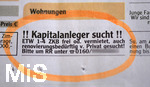 17.10.2020,  Zeitungsanzeige Immobilien in der Augsburger Allgemeine,  2 Kapitalanleger sucht Wohnungen