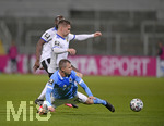 21.10.2020, Fussball 3. Liga 2020/2021, 6. Spieltag, TSV 1860 Mnchen - 1.FC Saarbrcken, im Grnwalder Stadion Mnchen, Richard Neudecker (TSV 1860 Mnchen) am Boden.



