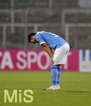 21.10.2020, Fussball 3. Liga 2020/2021, 6. Spieltag, TSV 1860 Mnchen - 1.FC Saarbrcken, im Grnwalder Stadion Mnchen, Stephan Salger (1860 Mnchen) nach dem Spiel frustriert.


