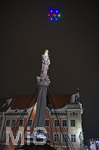 10.01.2021, Altstadt Mindelheim (Unterallgu) Drohnenflug Kopp-immobilien. Nachtflug mit Wrmebildkamera.
