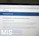 13.01.2021,  Internetseite zur Online-Anmeldung zur Corona-Impfung im Impfzentrum Unterallgu (Memmingen und Bad Wrishofen), Bayerisches Impfzentrum.