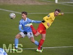 24.01.2021, Fussball 3. Liga 2020/2021, 20. Spieltag, TSV 1860 Mnchen - SV Meppen, im Grnwalder Stadion Mnchen,  v.li: Erik Tallig (TSV 1860 Mnchen) gegen Florian Egerer (SV Meppen).


