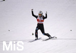 03.03.2021, Nordische SKI WM Oberstdorf 2021, Oberstdorf im Allgu,  Damen Ski Springen von der Groschanze, Juliane Seyfarth (GER) jubelt.