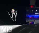 03.03.2021, Nordische SKI WM Oberstdorf 2021, Oberstdorf im Allgu, Skispringen Groschanze, Herren,  Denis Kornilov (Russland) in der Luft.