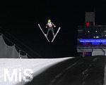 03.03.2021, Nordische SKI WM Oberstdorf 2021, Oberstdorf im Allgu, Skispringen Groschanze, Herren,  Danil Sadreev (Russland ) in der Luft.