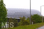 26.05.2021, Fussball, Europameisterschaft 2020, Zwei Wochen vor der Erffnung, am Vorrunden-Stadion, der Allianz-Arena Mnchen wurde bereits das Werbe-Logo von Allianz entfernt.