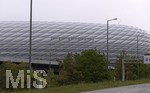 26.05.2021, Fussball, Europameisterschaft 2020, Zwei Wochen vor der Erffnung, am Vorrunden-Stadion, der Allianz-Arena Mnchen wurde bereits das Werbe-Logo von Allianz entfernt.