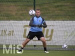 01.07.2021, Fussball 3. Liga 2021/2022, TSV 1860 Mnchen Sommer-Trainingslager in Windischgarsten, sterreich. Erstes Training auf dem Platz unter dem Mannschaftshotel Dilly, Torwart Gyrgy Szekely (TSV 1860 Mnchen) fixiert den Ball.