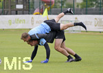 02.07.2021, Fussball 3. Liga 2021/2022, TSV 1860 Mnchen Sommer-Trainingslager in Windischgarsten, sterreich.  Training auf dem Platz neben dem Mannschaftshotel Dilly, Richard Neudecker (TSV 1860 Mnchen) lsst sich von Torwart Marco Hiller (TSV 1860 Mnchen) auf dem Rcken krabbelnd tragen.