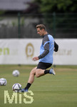 02.07.2021, Fussball 3. Liga 2021/2022, TSV 1860 Mnchen Sommer-Trainingslager in Windischgarsten, sterreich.  Training auf dem Platz neben dem Mannschaftshotel Dilly, Dennis Dressel (TSV 1860 Mnchen) Schuss.
