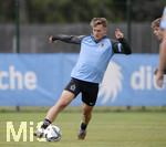 02.07.2021, Fussball 3. Liga 2021/2022, TSV 1860 Mnchen Sommer-Trainingslager in Windischgarsten, sterreich.  Training auf dem Platz neben dem Mannschaftshotel Dilly, Erik Tallig (TSV 1860 Mnchen) am Ball.