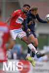 02.07.2021, Fussball 3. Liga 2021/2022, TSV 1860 Mnchen Sommer-Trainingslager in Windischgarsten, sterreich.  Testspiel in Windischgarsten, TSV 1860 Mnchen - SV Ried, v.li Seifedin Chabbi (Ried) gegen Dennis Dressel (TSV 1860 Mnchen) 