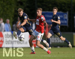 02.07.2021, Fussball 3. Liga 2021/2022, TSV 1860 Mnchen Sommer-Trainingslager in Windischgarsten, sterreich.  Testspiel in Windischgarsten, TSV 1860 Mnchen - SV Ried, li: Yannick Deichmann (TSV 1860 Mnchen) Schuss.
