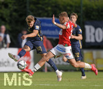 02.07.2021, Fussball 3. Liga 2021/2022, TSV 1860 Mnchen Sommer-Trainingslager in Windischgarsten, sterreich.  Testspiel in Windischgarsten, TSV 1860 Mnchen - SV Ried, li: Yannick Deichmann (TSV 1860 Mnchen) Schuss.