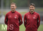 07.07.2021, Fussball 1. Bundesliga 2021/2022, Trainingsauftakt FC Bayern Mnchen, mit dem neuen Trainer Julian Nagelsmann (li, FC Bayern Mnchen), re. Co-Trainer Benjamin Glck (Bayern Mnchen) 