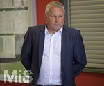 07.07.2021, Fussball Regionalliga Bayern 2021/22, FC Memmingen,  Presseveranstaltung zur Sponsoring-Verlngerung um weitere vier Jahre von Haupt- und Trikot-Sponsor LEW (Lechwerke AG) im Stadion Memmingen. Thomas Meggle (Sportdirektor U21 FC Memmingen).
