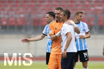 17.07.2021, Fussball 2.und 3. Liga 2021/2022, Testspiel 1.FC Nrnberg - TSV 1860 Mnchen, im Nrnberger Max-Morlock-Stadion.

Christian Mathenia und sein ex-Trainer Michael Kllner (re, 1860 Mnchen)