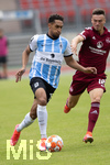 17.07.2021, Fussball 2.und 3. Liga 2021/2022, Testspiel 1.FC Nrnberg - TSV 1860 Mnchen, im Nrnberger Max-Morlock-Stadion. li: Kevin Goden (TSV 1860 Mnchen) am Ball 

