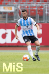 17.07.2021, Fussball 2.und 3. Liga 2021/2022, Testspiel 1.FC Nrnberg - TSV 1860 Mnchen, im Nrnberger Max-Morlock-Stadion. Quirin Moll (TSV 1860 Mnchen) am Ball 
