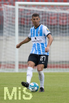17.07.2021, Fussball 2.und 3. Liga 2021/2022, Testspiel 1.FC Nrnberg - TSV 1860 Mnchen, im Nrnberger Max-Morlock-Stadion. Semi Belkahia (TSV 1860 Mnchen) am Ball 
