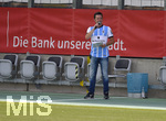 24.07.2021, Fussball 3. Liga 2021/2022, 1.Spieltag, TSV 1860 Mnchen - Wrzburger Kickers, im Grnwalder-Stadion Mnchen, der neue Stadionsprecher Sebastian Schch (1860 Mnchen). 