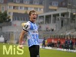 24.08.2021, Fussball 3. Liga 2021/2022, 5.Spieltag, TSV 1860 Mnchen - FC Viktoria Kln, im Grnwalder-Stadion Mnchen, Torjubel zum 1:0 von Richard Neudecker ( TSV 1860 Mnchen)  


