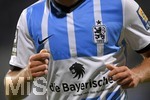 24.08.2021, Fussball 3. Liga 2021/2022, 5.Spieltag, TSV 1860 Mnchen - FC Viktoria Kln, im Grnwalder-Stadion Mnchen, Richard Neudecker (TSV 1860 Mnchen),  ber dem Vereinswappen ein Stern.

