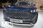 08.09.2021, Messe München IAA Mobility 2021 in München im Messegelände Riem.  SUV mit reinem Elektroantrieb, der neue Coffee 01 am Stand von WEY, Wey ist eine Marke des chinesischen Automobilherstellers Great Wall Motors. Positioniert ist die Marke als Luxusmarke des Konzerns. 
