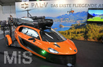 08.09.2021, Messe München IAA Mobility 2021 in München im Messegelände Riem.  das PAL-V, das erste fliegende Auto. Wie Ein kleiner Helikopter der auf der Strasse fahren kann. Ein Fahrzeug das Fliegt, ein Flugzeug das Fährt.
