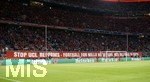 29.09.2021,  Fussball UEFA Championsleague 2021/2022: Vorrunde, 2.Spieltag, FC Bayern München - Dynamo Kiew, in der Allianz-Arena München.    Die Bayern Fans haben ein Banner gespannt