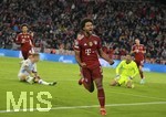 29.09.2021,  Fussball UEFA Championsleague 2021/2022: Vorrunde, 2.Spieltag, FC Bayern München - Dynamo Kiew, in der Allianz-Arena München.    Serge Gnabry (FC Bayern München) jubelt.