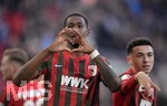 17.10.2021, Fussball 1. Bundesliga 2021/2022, 8. Spieltag, FC Augsburg - DSC Arminia Bielefeld, in der WWK-Arena Augsburg,  Torjubel Reece Oxford (FC Augsburg) 


