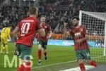 17.10.2021, Fussball 1. Bundesliga 2021/2022, 8. Spieltag, FC Augsburg - DSC Arminia Bielefeld, in der WWK-Arena Augsburg,  Jan Moravek (FC Augsburg) Torjubel.


