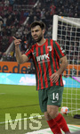 17.10.2021, Fussball 1. Bundesliga 2021/2022, 8. Spieltag, FC Augsburg - DSC Arminia Bielefeld, in der WWK-Arena Augsburg,  Jan Moravek (FC Augsburg) Torjubel.


