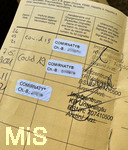 12.11.2021, Impfen, Impfpass, Ein Frischer Eintrag im Impfbchlein fr die dritte Covid-19-Impfung mit Comirnaty-Impfstoff von Biontech. (Booster-Impfung)