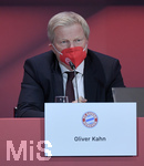 25.11.2021, Fussball 1. Bundesliga 2021/2022,  FC Bayern München, Jahreshauptversammlung 2021 im AUDI-Dome München, Vorstandsmitglied Oliver Kahn (Bayern München) nachdenklich. 