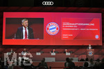 25.11.2021, Fussball 1. Bundesliga 2021/2022,  FC Bayern München, Jahreshauptversammlung 2021 im AUDI-Dome München,  Präsident Herbert Hainer (FC Bayern) hält seine Rede. 