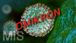 27.11.2021,  Grafische Darstellung Corona-Virus, (Corona-Virus Mikroskopische Ansicht), Eine neue SARS-CoV-2-Variante Omikron auch Bezeichnet als B.1.1.529 ist jetzt in Südafrika aufgetaucht und als Weltweit besorgniserregend eingestuft. 