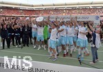15.05.2022, Fussball 2. Bundesliga 2021/2022, 34. Spieltag, 1.FC Nürnberg - FC Schalke 04, im Max-Morlock-Stadion Nürnberg, Die Schalker feiern die Meisterschaft in der 2.Liga