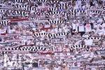 18.05.2022, Fussball Europa League  2021/2022, Finale, Eintracht Frankfurt - Glasgow Rangers, in Sevilla (Spanien).  Frankfurter Fans alle in Weiss gekleidet.  