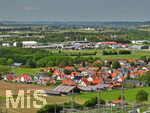 20.05.2022,  Bad Wörishofen, Luftbild, Irsingen mit dem LEW-Verteiler und dem Gewerbegebiet Türkheim Unterfeld.