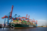 12.06.2022, Hamburg, Seehafen Hamburger Hafen. das Containerschiff EVER GEET (Panama) liegt im Containerhafen Waltershof am Container Terminal Burchardkai